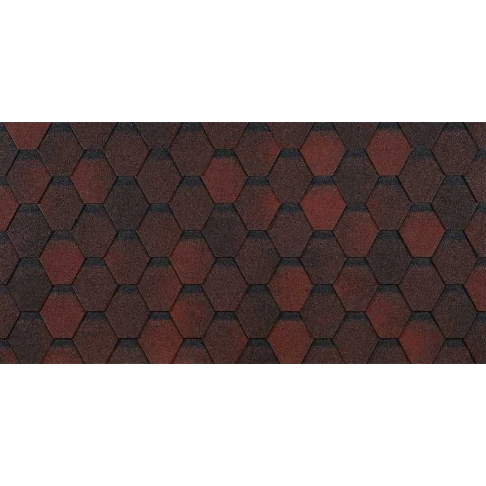 Гибкая черепица Docke EURASIA ШЕСТИГРАННИК Красный